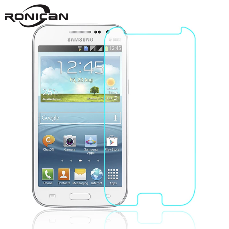 

RONICAN 9H 2.5D Tempered Glass Film For Samsung Galaxy Win duos i8552 Dual Sim i8550 4.7" Anti-Shock Screen Protector Glass Film