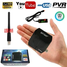 SKYSAT V9 Plus Set Top Box Full 1080p DVB-S2 Digital Satellite Receiver TV Tuner WiFi Youtube Cline Newcamd Power Biss Decoder