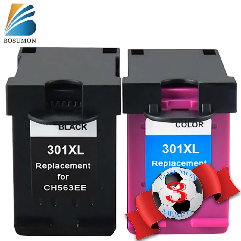 

Bosumon 301xl Cartridge Replacement For HP 301 XL ink cartridges CH563EE CH564EE for Deskjet 1000 1050 2000 2050 2510 3000 3054