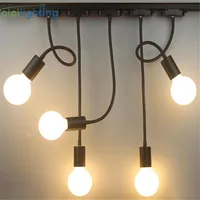 L40cm Hose Neck E27 Track Light Gooseneck Rail Ceiling Mounted Track Lighting Industrial Clothing Store Adjusted Rail Lamp Spots 1