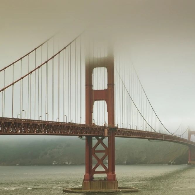 Golden Gate Bridge In The Mist; San Francisco  California  United States of America Poster Print (38 x 24)