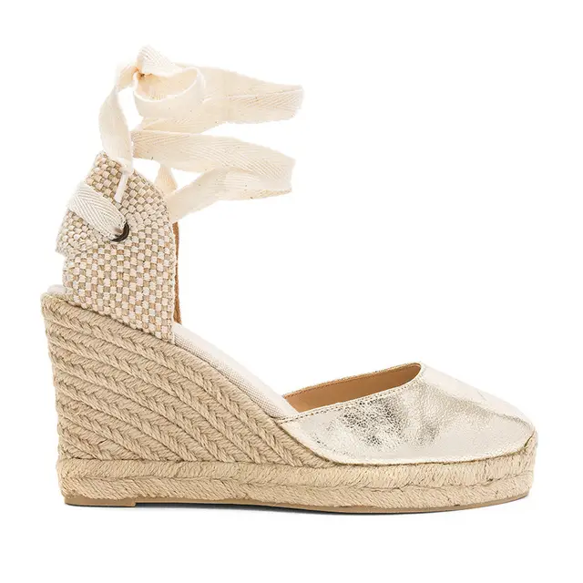 striped espadrilles wedge