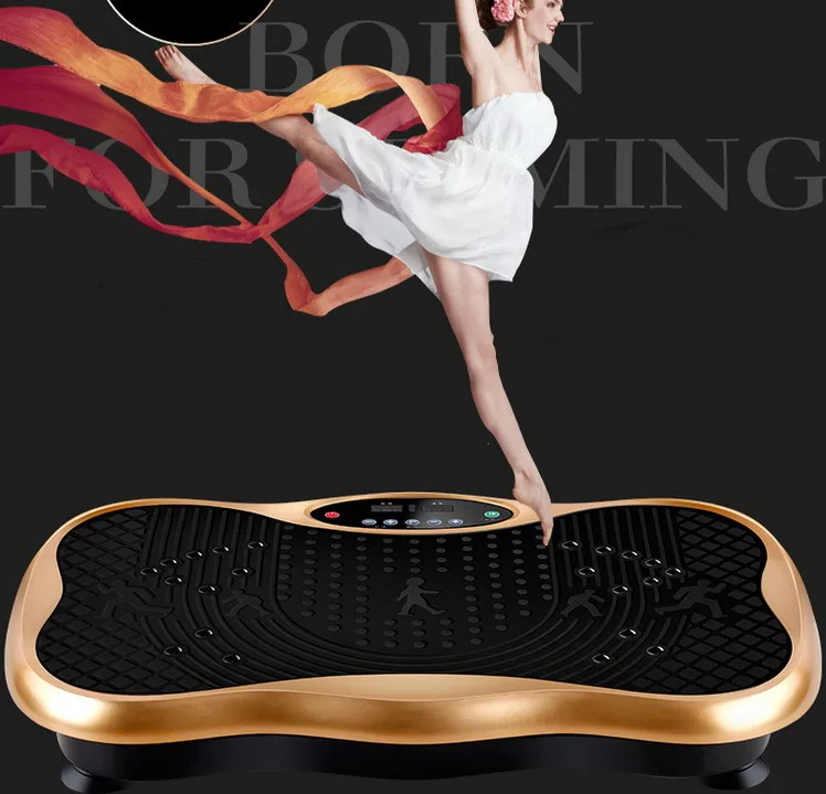SFat Burning Vibration Fitness Massager Vibrating Plate Vibrator Body Shaper Weight Loss Power Fit Massage Crazy Slimming Device