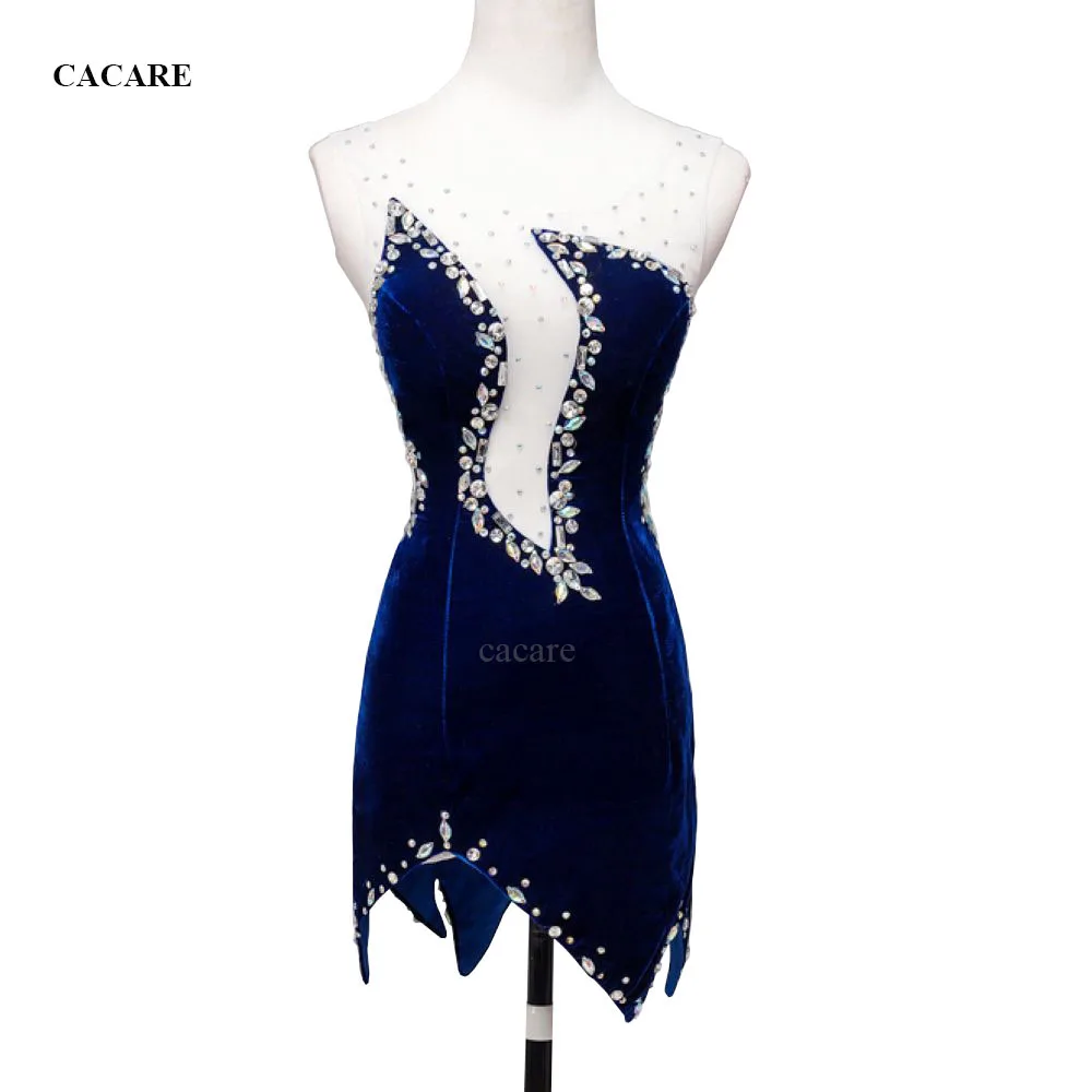 CACARE Latin Dance Dress Women Latin Dance Competition Dresses Fringed Salsa D0347 Velvet 4 Colors Rhinestones Irregular Hem CACARE Latin Dance Dress Women Latin Dance Competition Dresses Fringed Salsa D0347 Velvet 4 Colors Rhinestones Irregular Hem