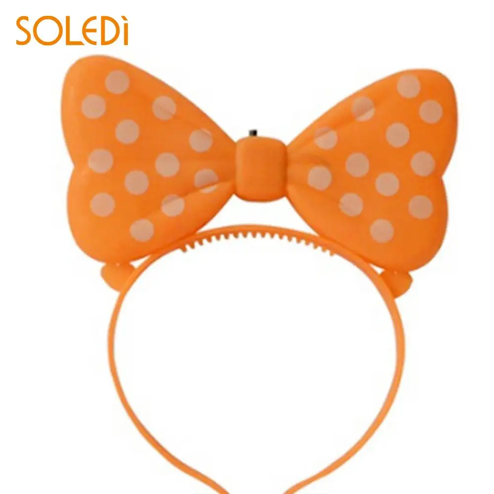 

Beautiful Hair Band Headband Head Hoop Bowknot Plastic LED Luminous Halloween Flashing Party