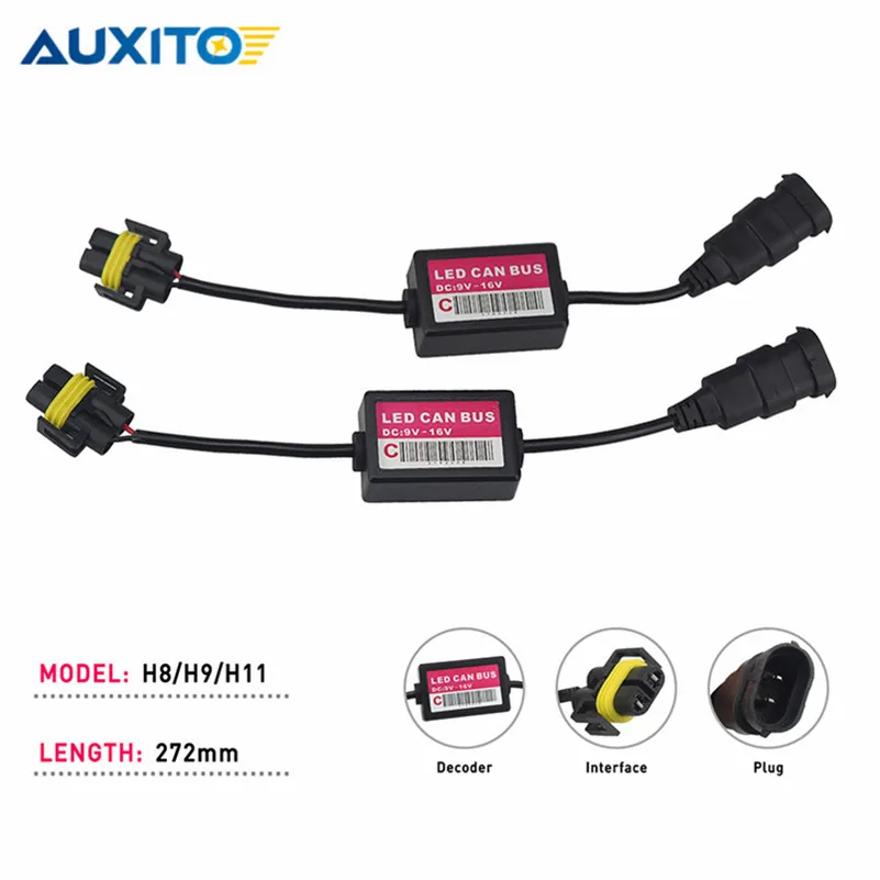 

Error Free Canbus Decoder for LED Headlight Kits for Car SUV Led Car Bulb Fog Lamps Can-Bus H4 H7 H8 H11 9005/HB3 9007/HB5 H1