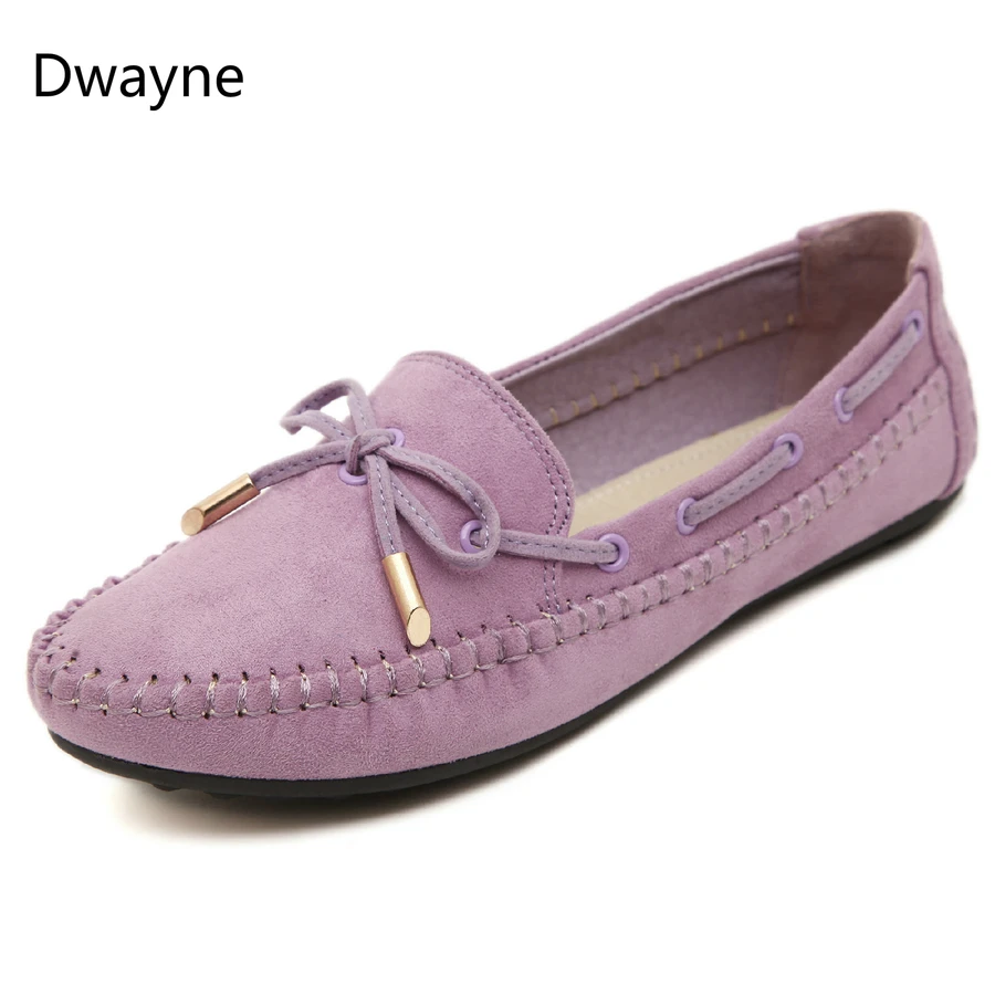

Dwayne Soft Leisure Flats Women Leather Shoes Moccasins Mother Loafers Casual bow-knot Female Driving Ballet Footwear