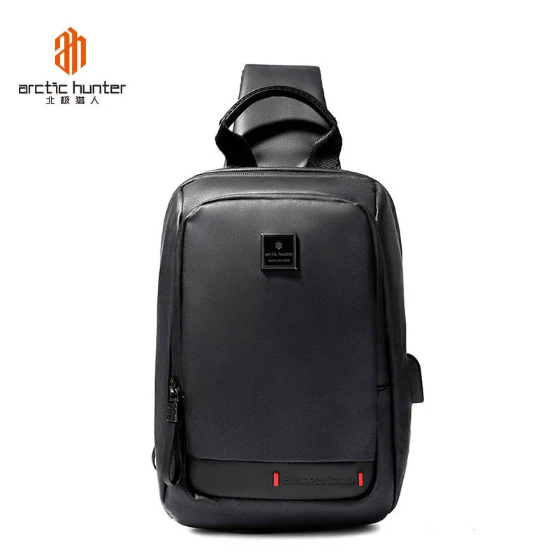 

ARCTIC HUNTER 2019 new men's trend USB shoulder bag fashion casual men's waterproof bag