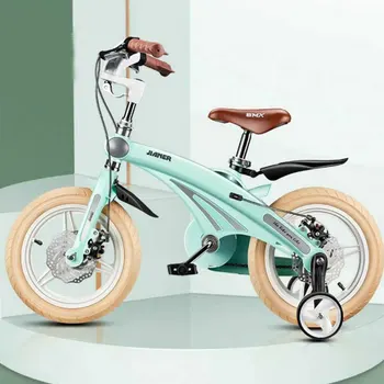 

Children Bicycle Magnesium Alloy Double Disc Brake 12''14''16''Rubber Tire 3~11 Years Old Boy and Girl Bike
