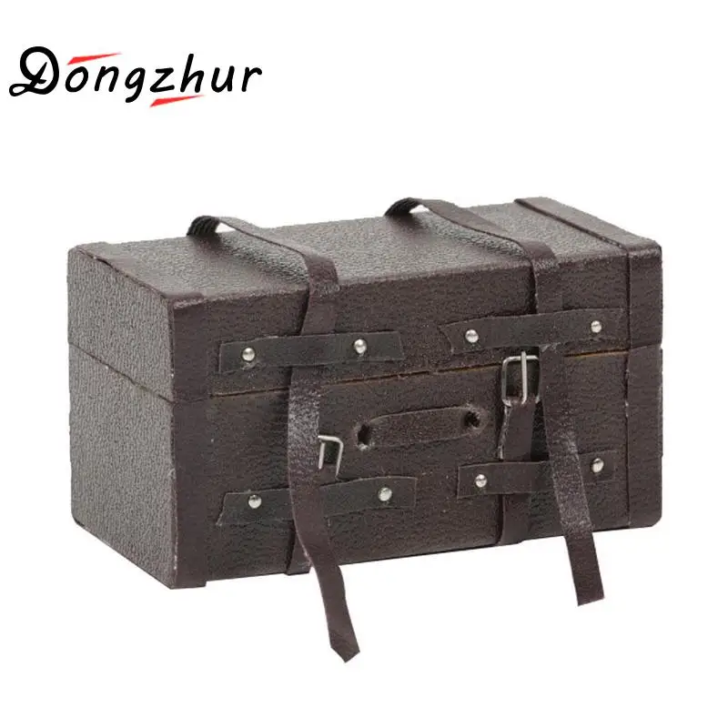 

Dongzhur Vintage Leather Retro Case 1:12 Dollhouse Miniature Diy Model Dollhouse Miniature Dollhouse Accessories Furniture