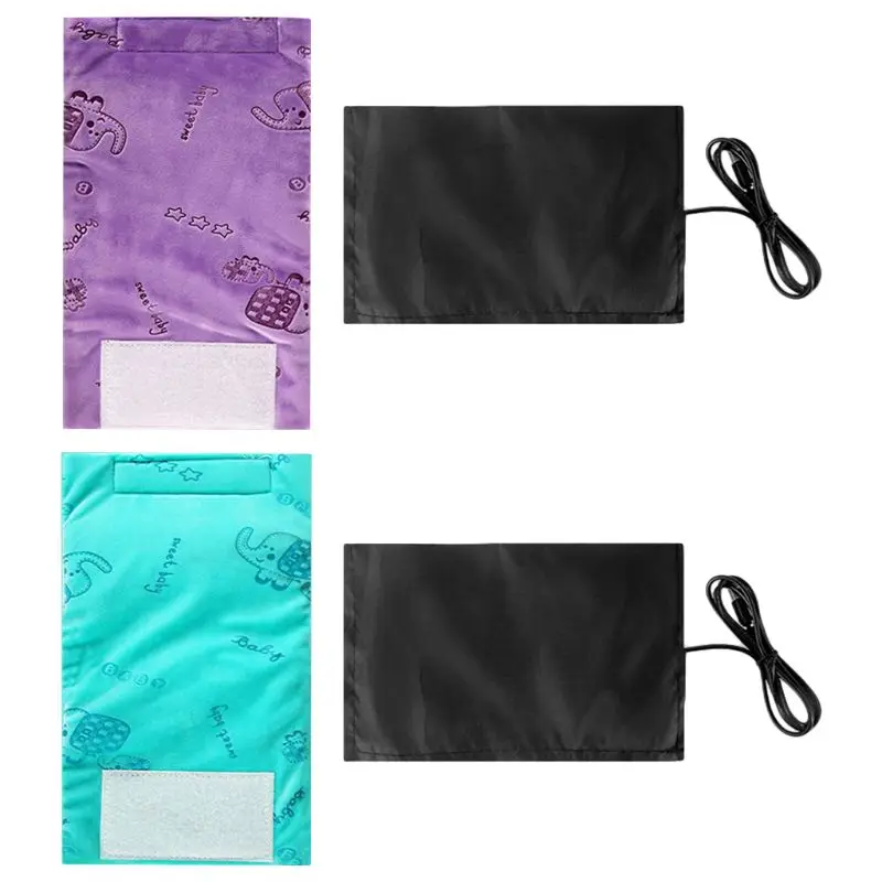 

OOTDTY Baby Bottle Insulation Cover USB Car Charging Heating Device Portable Constant Temperature Bag Milk Bottle Universal