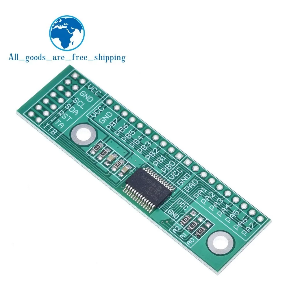 MCP23017 I2C Интерфейс 16bit I/O расширение модуль расширения, штыревая панель доска IIC к гипо конвертер 25mA1 питание электропривода для Arduino и C51