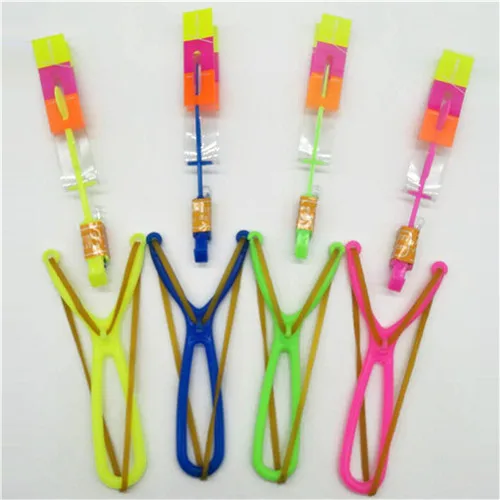 

10pcs Slingshot LED Copter Lighting up Toy Led Arrow Helicopter Flying Rocket Helicopter Flying Toy Fun Gift Outdoor Kid Toy