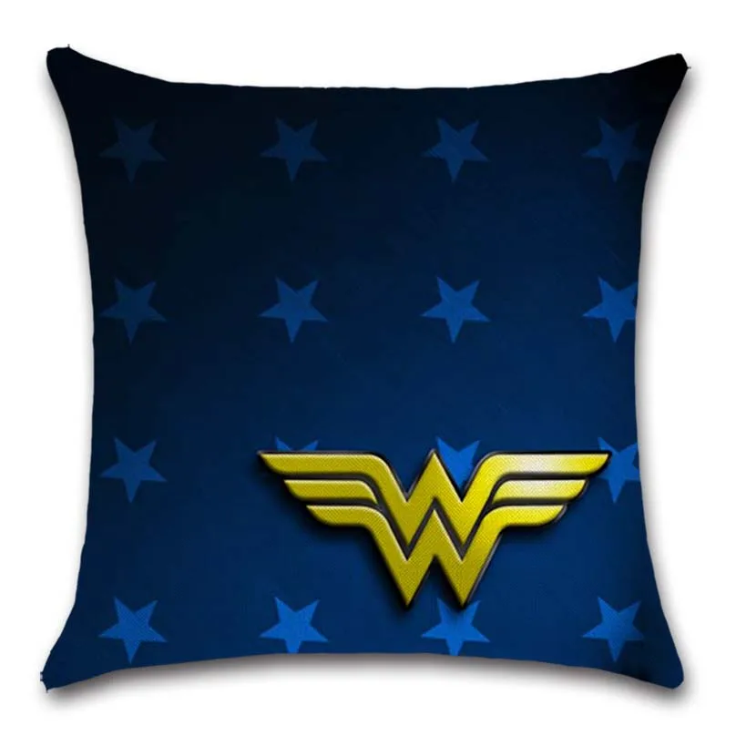 Логотип супергероя mark wonder woman comic праздничные подушки Обложка украшение домашнего софа, кресло, сидение, детская спальня подарок друг наволочка - Цвет: 4