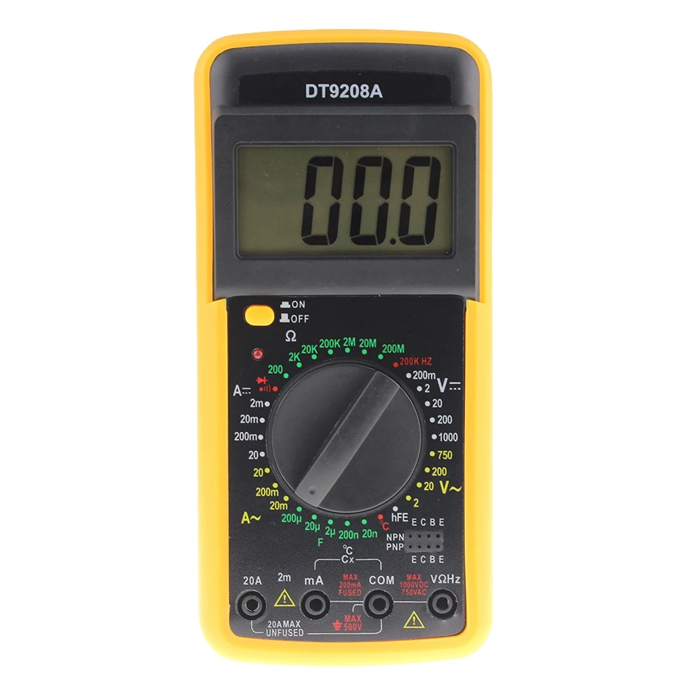 

ANENG DT9208A Portable Digital Multimeter AC/DC Voltage Current Resistance Capacitance Voltmeter Ammeter Multi Tester LCD Displ