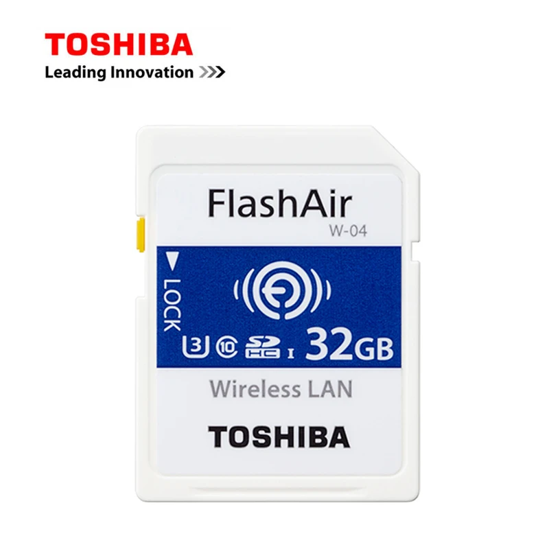 TOSHIBA Wi-Fi карта памяти 16 ГБ 32 ГБ 64 Гб wifi FlashAir класс 10 SD карта wifi Скачать фото видео на телефон для CANON NIKON и т. Д