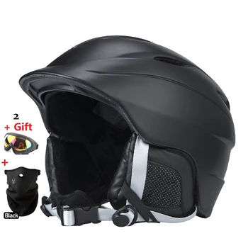 

Free shipping authentic ski helmet extreme sports protective gear veneer double plate warm wind Snow Helmets Adult Children