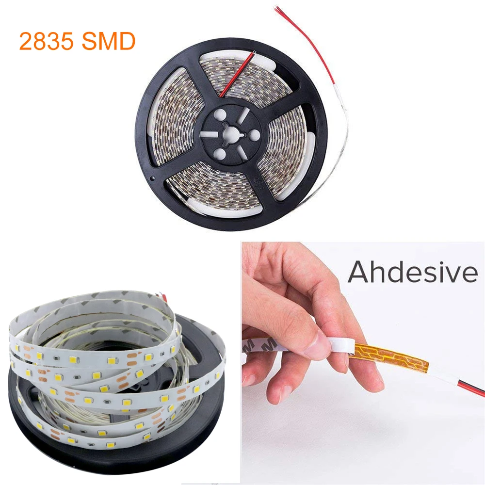 YWXLight Светодиодная лента 5050 2835 5730 SMD DC12V 60 светодиодов/м 5 м/лот гибкая светодиодная