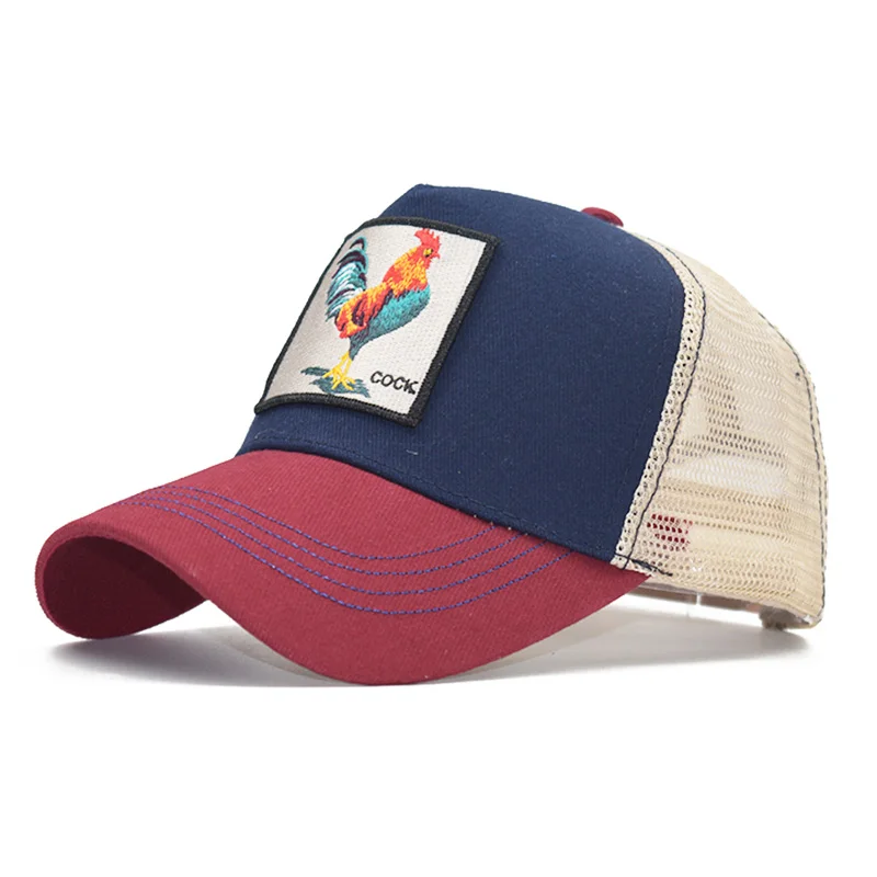 Новая бейсболка s петух вышивка хип хоп шапки Мужские Snapback дышащие сетчатые кости модная уличная петух Trucker кепка для женщин - Цвет: 17