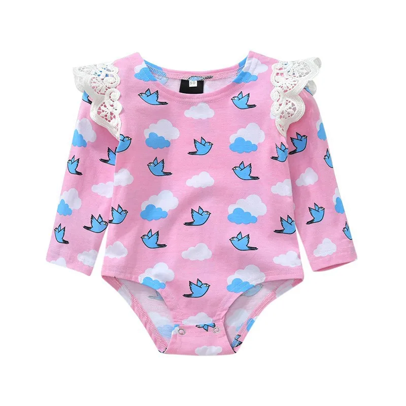 

Baby Girls Rompers Infant Toddler Cotton Jumpsuit Long Sleeve Clothingborn Overall Clothes