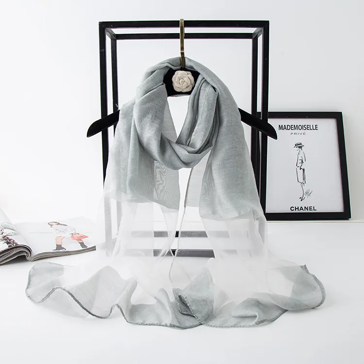 

Fashion New Pure Silk Scarf Female Tie-dye Dirty Dyeing Style Scarf