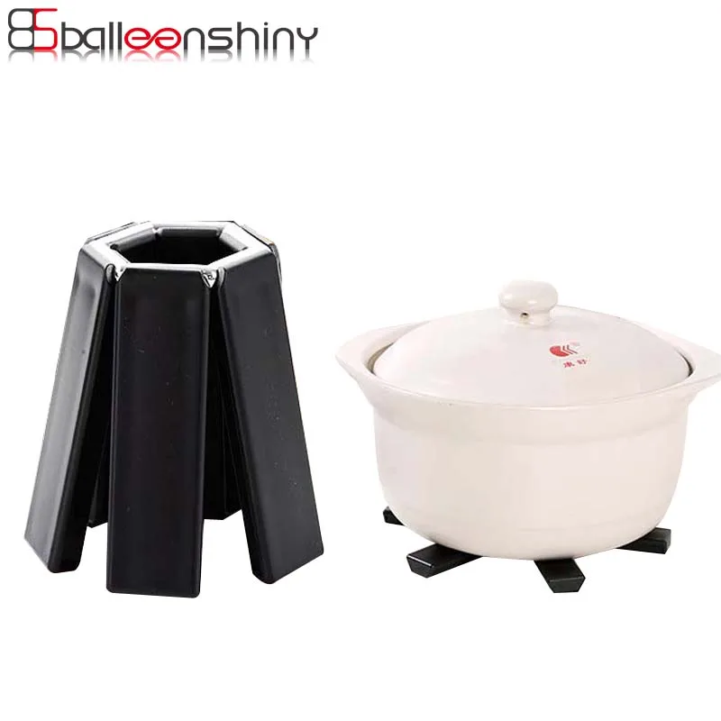 

BallenShiny Table Mats Pad Folding Tray Rack Potholder For Pot Kitchen Gadget Heat-Insulated Cooling Dish Placemat Cooking Tool
