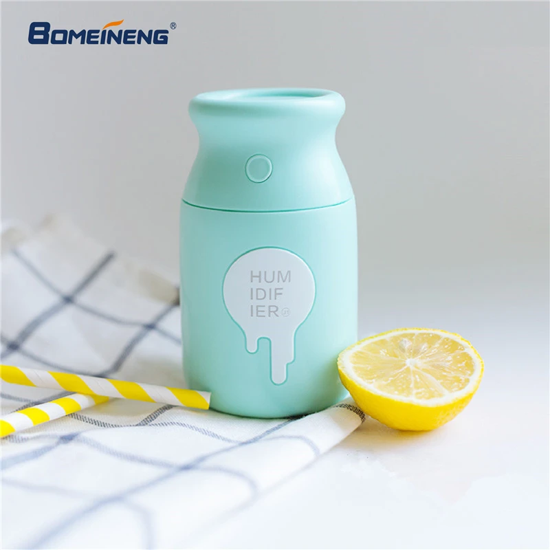 

BOMEINENG 180ML Milk Bottle Mini Air Humidifier Water Mist Maker Portable Car Ultrasonic Usb Humidifiers for Household Office