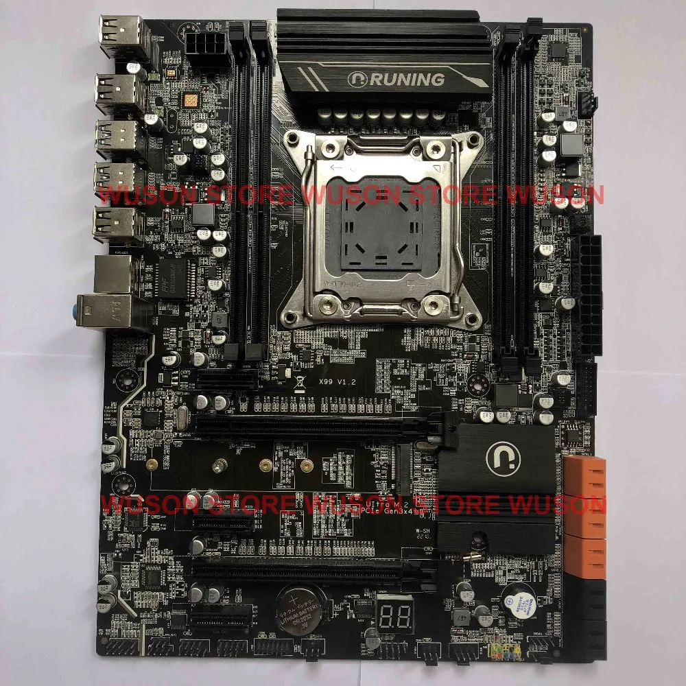 Бренд Runing скидка X99 LGA2011-3 материнская плата с M.2 NVMe слотом для Xeon V3 V4 процессор оперативная Память DDR4 4 канала 6* USB3.0 10* SATA3.0