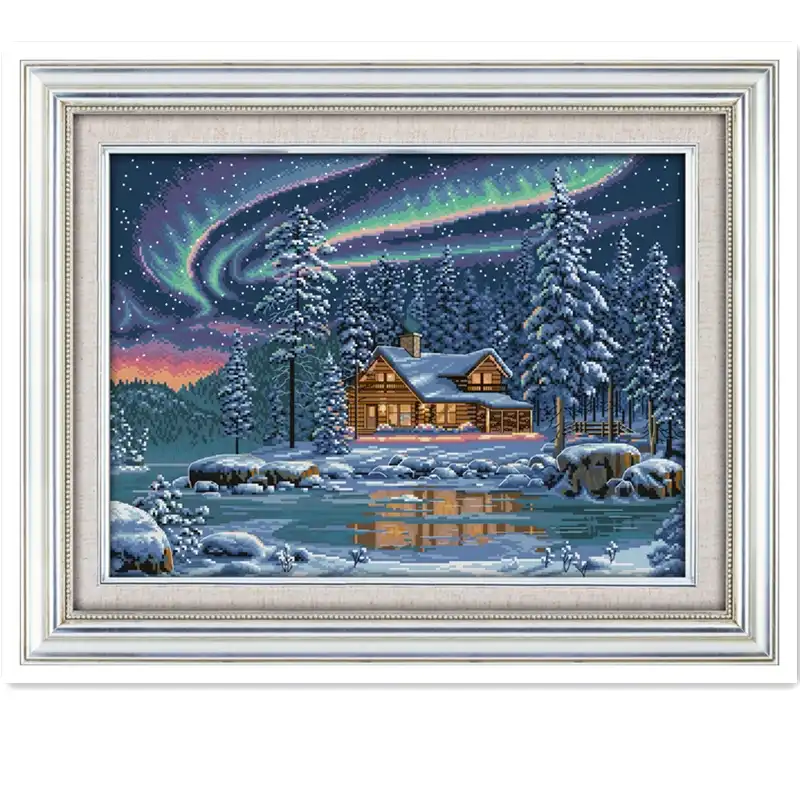 The Aurora Borealis Chinese Cross Stitch Patterns Kits Counted Printed Canvas Dmc Embroidery Set Diy Kit Dimensions Cross Stitch Counted Cross Stitch Kits Diy Dmcembroidery Diy Aliexpress