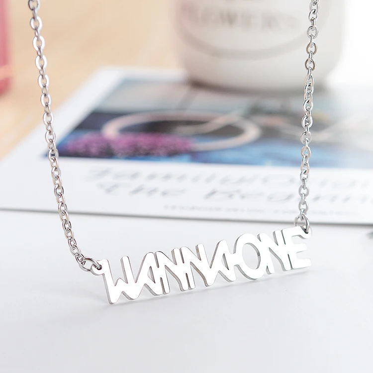 

KPOP NCT NCT127 Name Letter Stainless Steel Pendant Necklace Adjustable Necklace Fans Friend Gift Collection