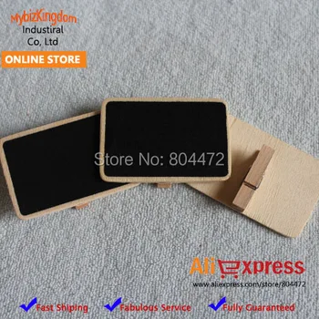 

100 MINI WOODEN RECTANGLE BLACK CHALKBOARD CHALK WEDDING PARTY BABY SHOWER BIRTHDAY PARTY FOOD LABEL