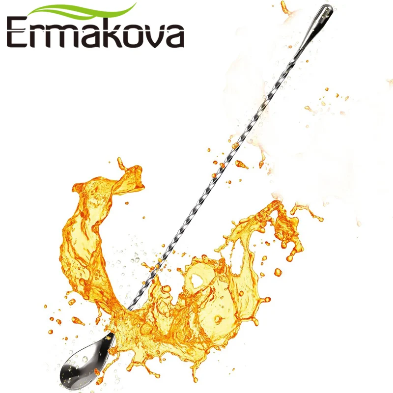 ERMAKOVA набор 3 бар ложка Коктейльная палка спиральная смешивающая длинная ручка
