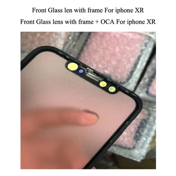 

50pcs/lot 3 in 1 LCD Front panel Touch Screen Glass Outer Lens with frame Bezel OCA Fillm for iPhone XR 6.1" Replacement Parts