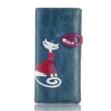 wallet Kitty fisher girl long coin purse Manual original cartoon women hasp wallet restoring ancient ways large capacity female