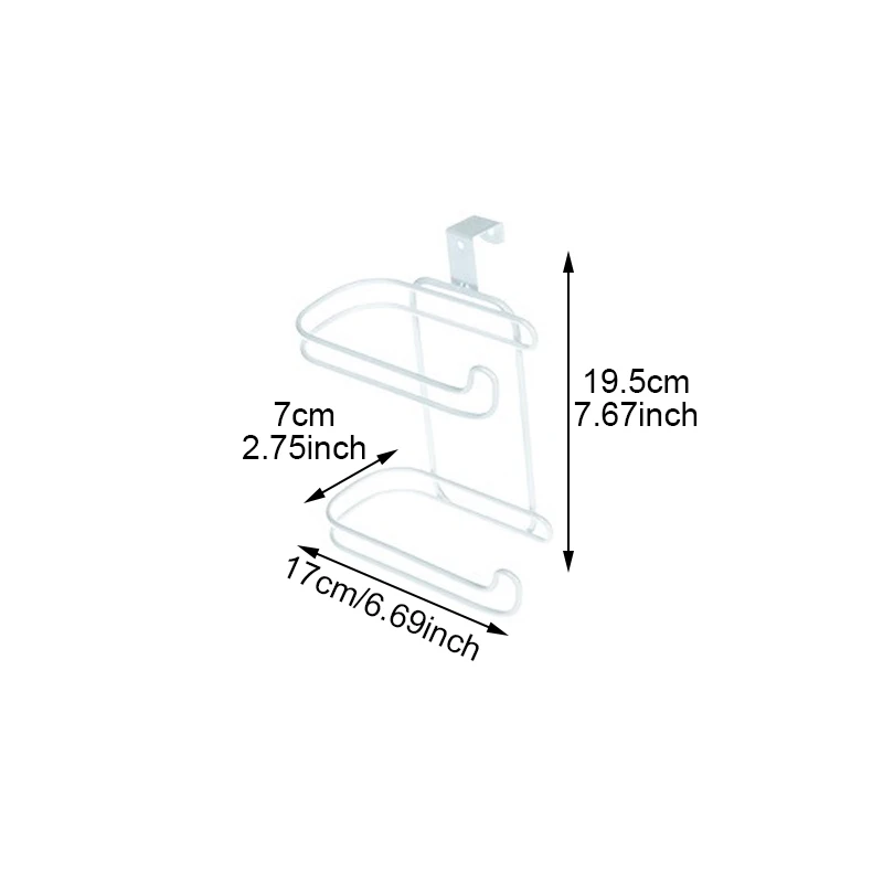 Железный 2 слоя туалетной бумаги Бумага крючки полка подвесной органайзер для ванной комнаты прочный Кухня дверца шкафа Полотенца держатель полки для хранения