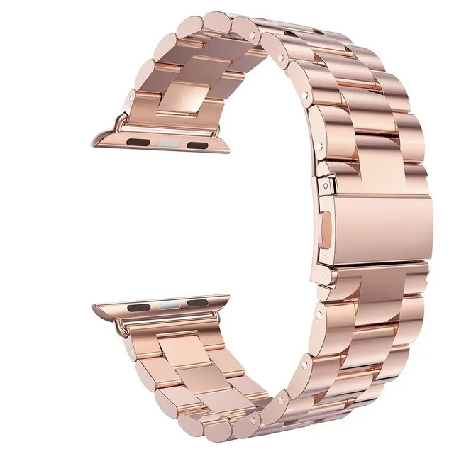 Ремешок для Apple Watch, ремешок 38 мм, розовое золото, нержавеющая сталь, металлический ремешок, браслет для Apple Watch, ремешок 38 мм, 42 мм, для мужчин и женщин - Цвет ремешка: PINK-GOLD