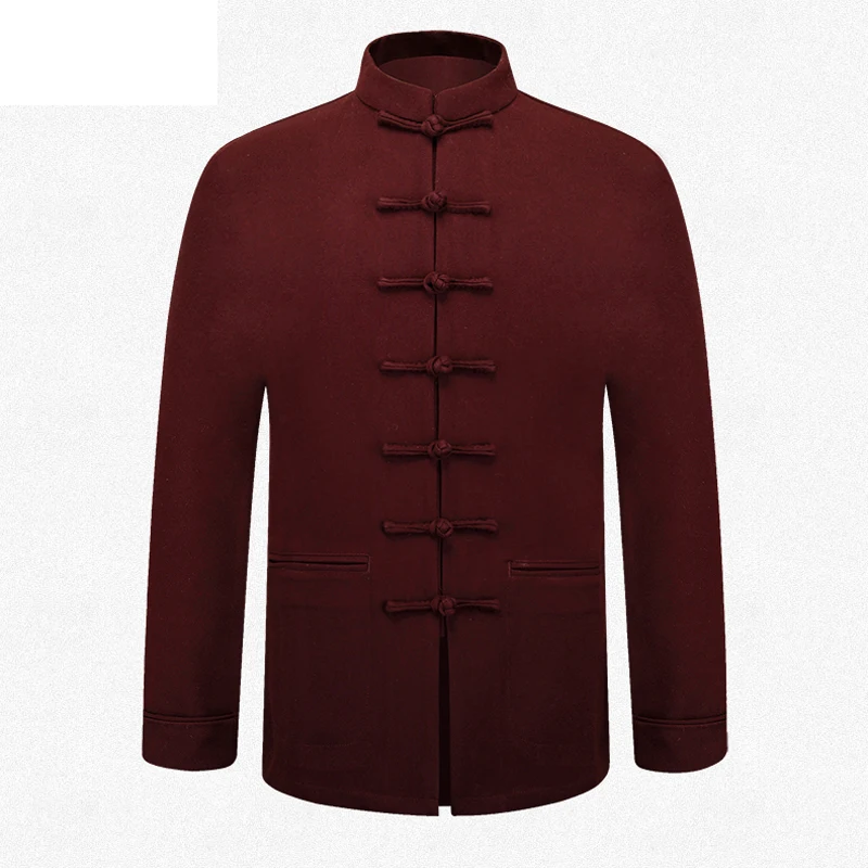 Blue Top Grade Arrival Chinese Traditional Men's Handmade Coil Button Jackets Coats M L XL XXL 3XL MTJ2015027