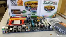 Motherboard for GA-MA770-US3 SOCKET AM2 AM2+ AND AM3 AMD770 CHIPSET 4 DDR2 1394 RAID ATX well tested working