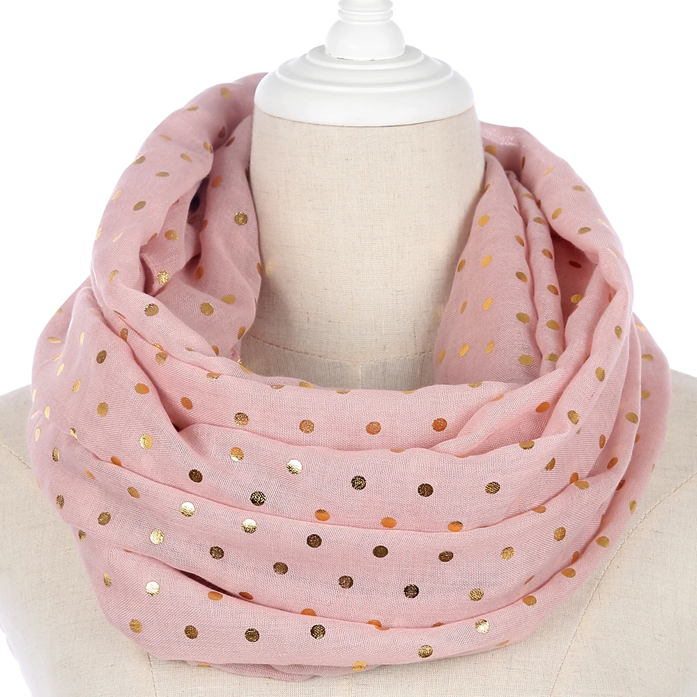 FOXMOTHER Модный Блестящий розовый Фольга Золотой горошек длинный шарф шаль Echarpe Блестящий палантин для девушек
