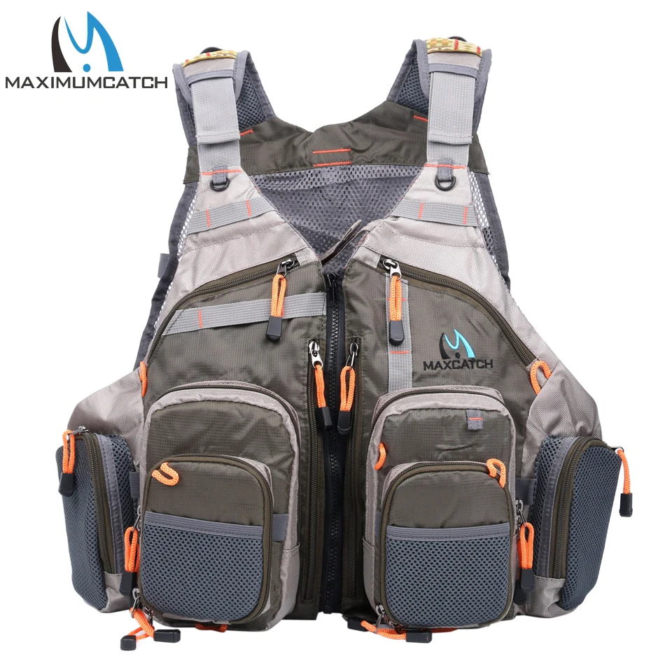 Maomumcatch Top Qulity Mesh Fly Fishing Vest Fishing Back Multifunction Pockets Fishing Backpack Vest