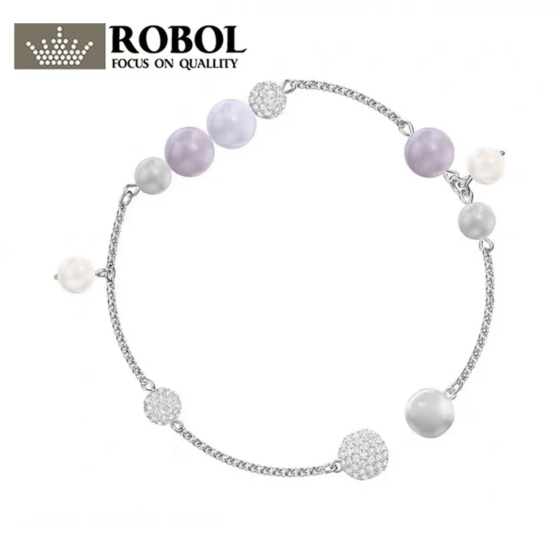 

High Quality 1:1 SWAN New REMIX Series Pearl Magnetic Buckle Bracelet Female Bracelet Gift for Girls Gifts Wholesale 55463191