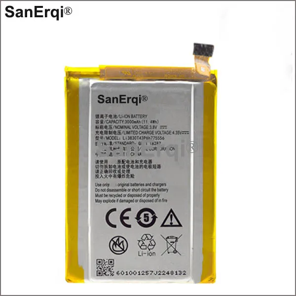 

10pcs For ZTE Axon A1 3000mAh battery For ZTE Axon A1 AXON A2015 Axon Tianji A2015 TD-LTE Dual Blade V7 Max Li3830T43p6h775556