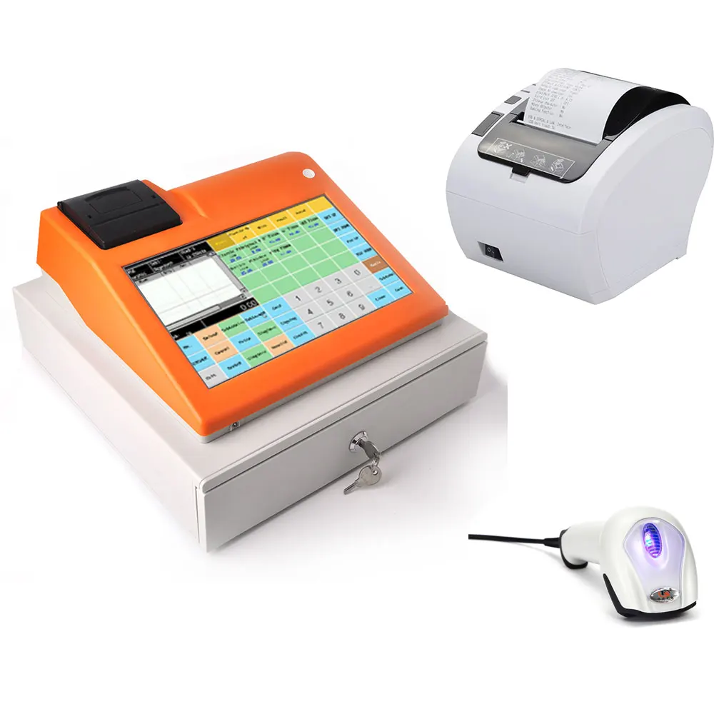

IssyzonePOS Free Software All in One POS Machine Cash Register Touch Screen With Cash Drawer Thermal printer Barcode Scanner