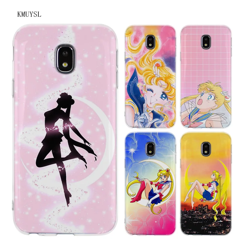 

KMUYSL Sailor Moon Manga Anime TPU Transparent Soft Case Cover for Samsung Galaxy J5 J7 J3 2016 2017