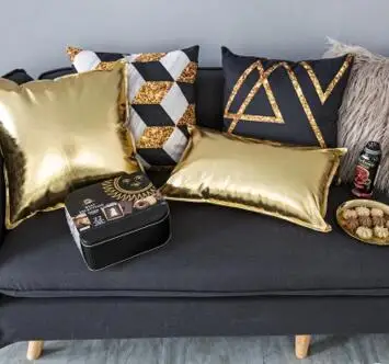 المعادن اللون بو ستارة جلدية غطاء جلدية المخدة كنبة مكتب وسادة الخصر غطاء قطني كيس وسادة داخلي