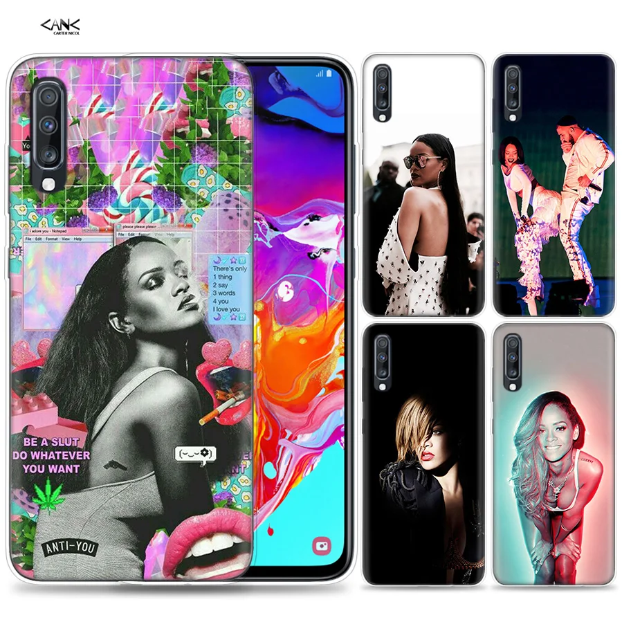 

Bags Case for Samsung Galaxy Mobile Phone A50 A70 A30 A20 J4 J6 J8 A6 A8 M30 A7 Plus 2018 Note 8 9 Rihanna Coque J6Plus A6Plus