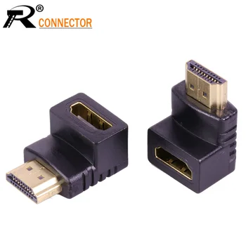 

100pcs HDMI Male to Female Cable Adaptor Converter Extender 90 Degree Angle for 1080P HDTV Hdmi cable/computer Adapter