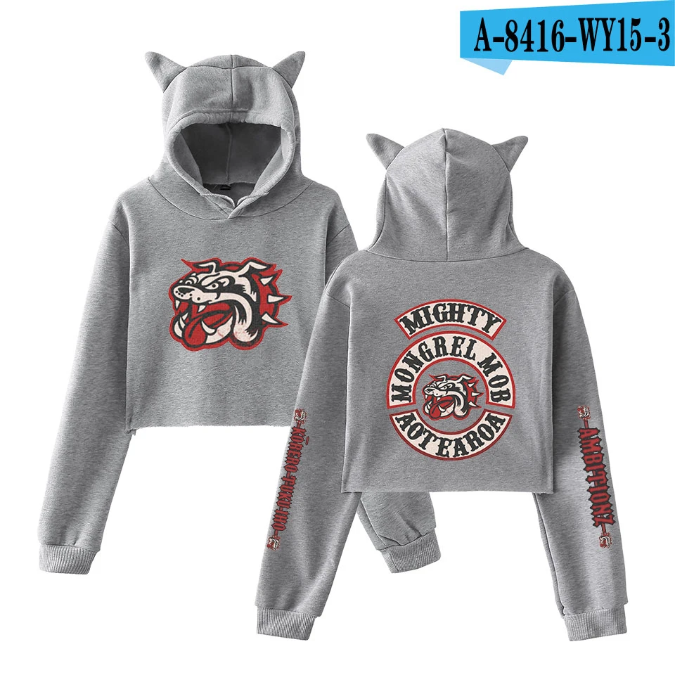 Mongrel Mob Cat Ear Hoodie Sweatshirt Sexy Girl Fashion Popular New European Style Harajuku 2018 NEW Sweatshirt oversized hoodie Hoodies & Sweatshirts