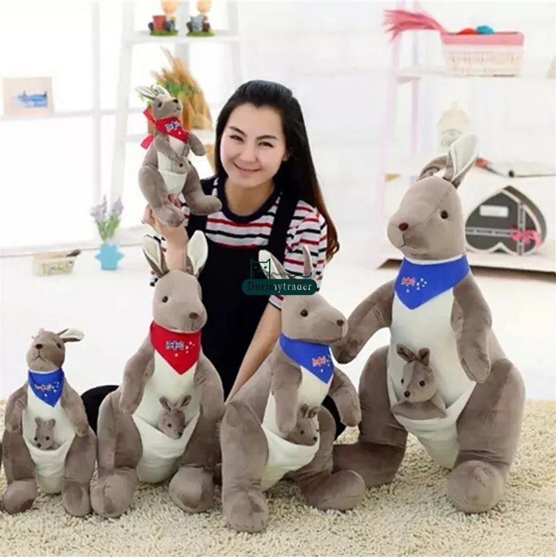 Dorimytrader New 35''  90cm Giant AU Kangaroo Plush Stuffed  Animal Toy, 2 Colors 2 Size And Nice Gift, Free Shipping DY60175 (2)