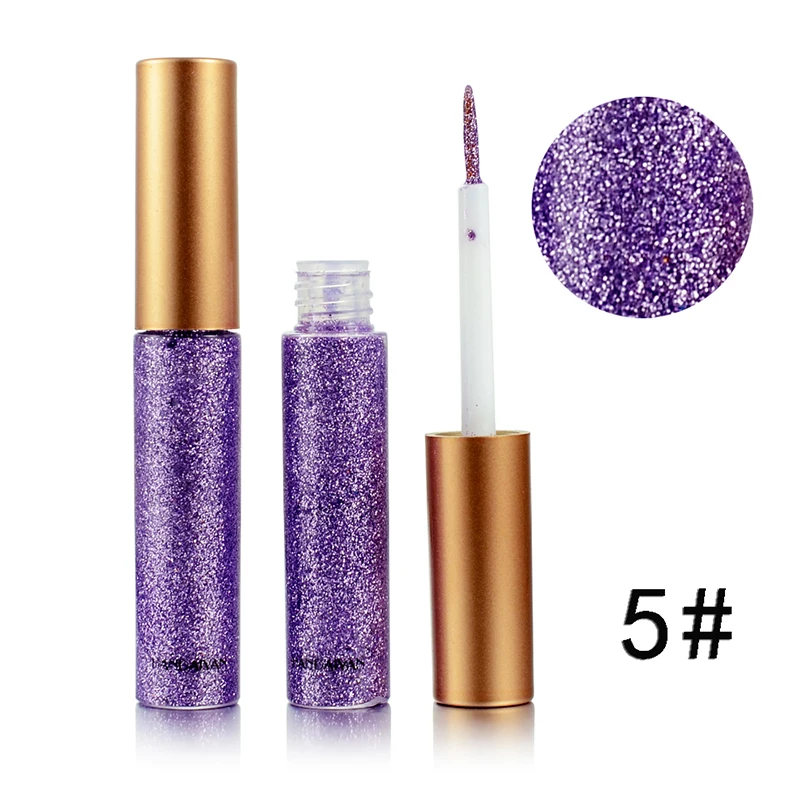 OSHIONER 10 Colors Glitter Liquid Eyeliner Long Lasting Waterproof Shimmer Sparkling Metallic Colorful Eyeliner Pen Eye Shadow